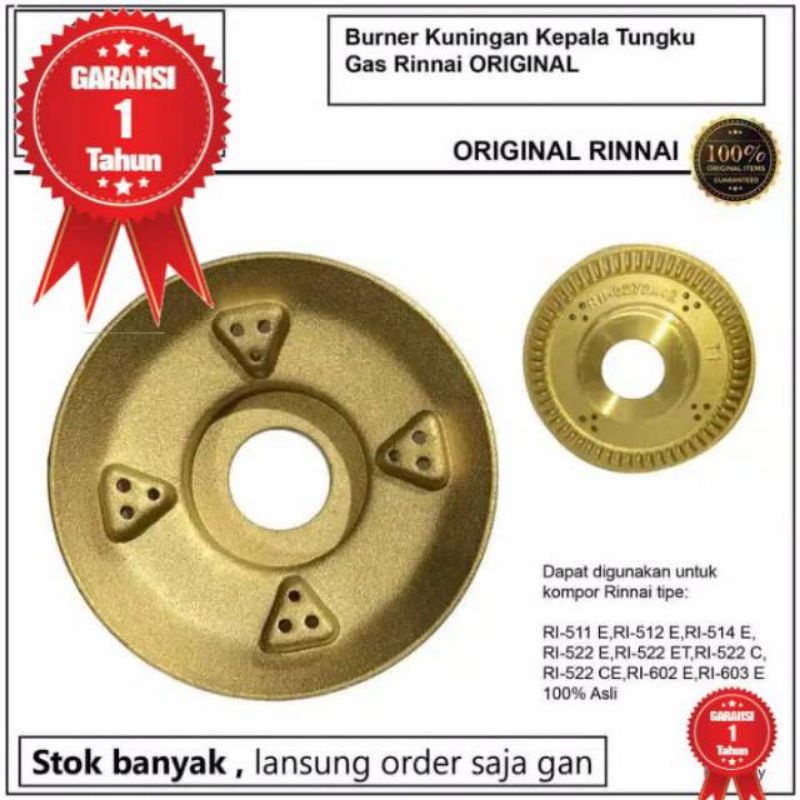 Rinnai Burner Ring Original Kuningan kompor rinnai original asli  •  522,E,A,C,CE,S atau 511