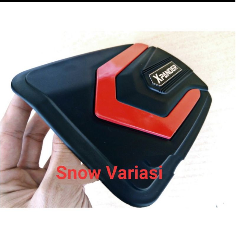 Tank cover XPANDER cross Lambo 3D hitam doff premium