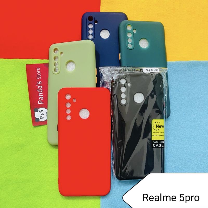 Case Realme 5pro Babycase + Pelindung Kamera, Makaron Full Color (PsS)