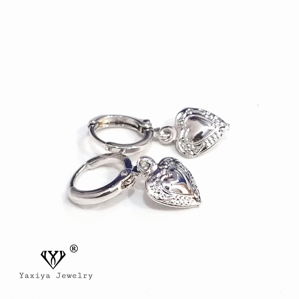 

Anting Love perhiasan imitasi lapis emas putih 18K Yaxiya jewelry 269