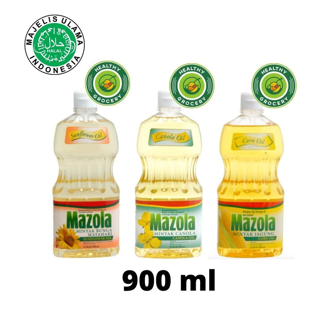 Mazola 900ml Canola Oil / Sunflower / Corn / Minyak Kanola / Jagung / Bunga Matahari