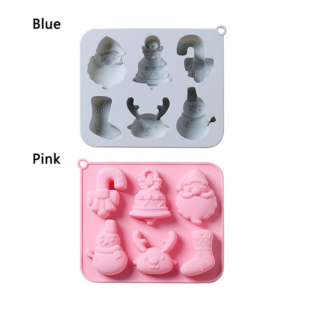 Preva Cetakan Silikon Tema Natal Handmade Soap Mould Baking Pan 6rongga Snowman Bell