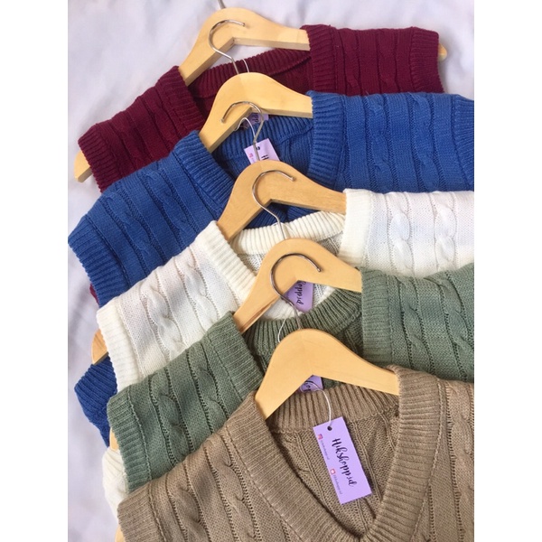 [COD] Vest Rajut | Rompi Rajut V Neck