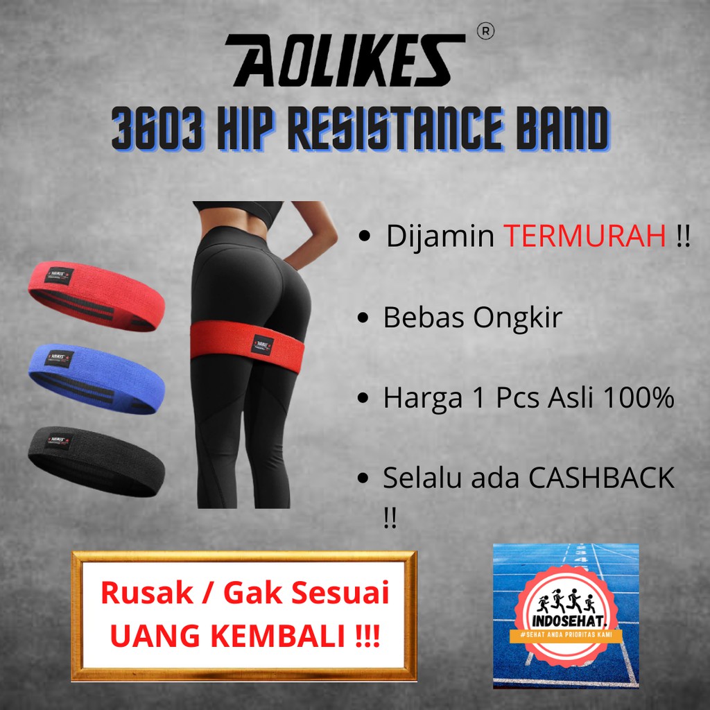 AOLIKES 3603 Hip Resistance Band - Booty Band - Tali Stretching Yoga / Karet Elastis Olahraga GYM