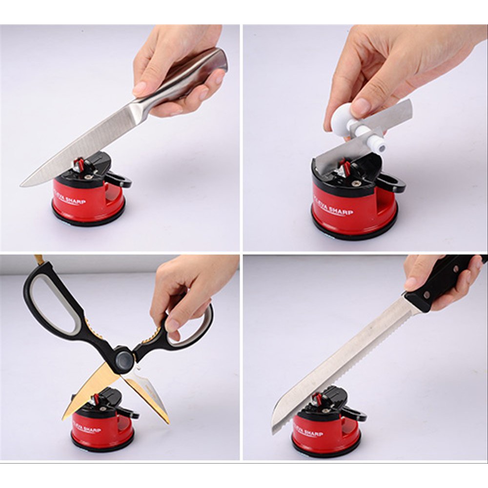 HOVELSHOP Alat Asahan Pisau Pengasah Pisau Gunting Alat Sharpener Suction Pad