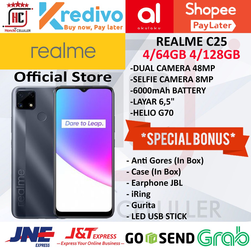 REALME C25 RAM 4GB ROM 64GB 128GB 4/64GB 4/128GB GARANSI RESMI REALME INDONESIA