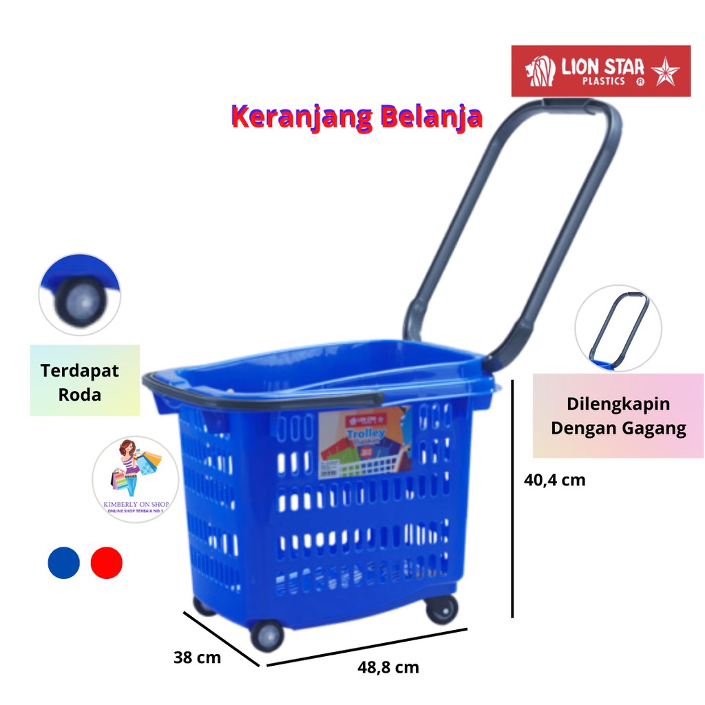 Trolley Basket Keranjang Belanja Lion Star 36S BW-31