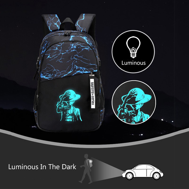 Highland  Tas ransel Pria 3in 1  Luminous Backpack Tas Punggung Sekolah Import TR804