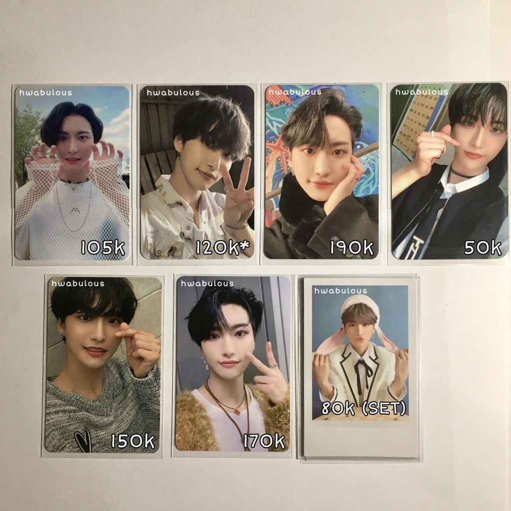 ateez seonghwa photocards - mmt maung, appmus, makestar new york, mukor, yes 24, makestar epilogue E