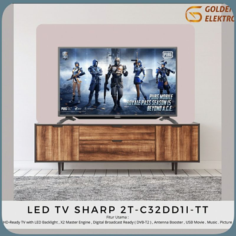 TV LED SHARP DIGITAL MOVIE 32" 2T-C32DD1I 32 Inch Palembang