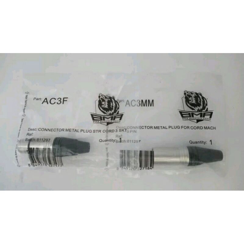 JACK CANON BMA MALE DAN FEMALE  SET ATAU SATUAN