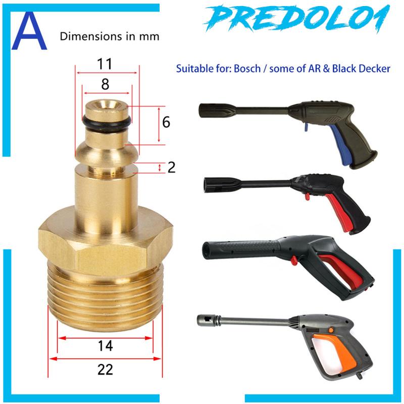 (Predolo1) Adapter Selang Bahan Kuningan Untuk Bosch Pressure Washer