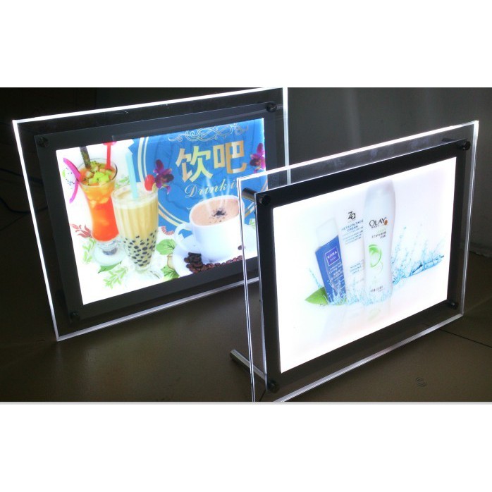 crystal frame led ukuran A3 40X30 CM