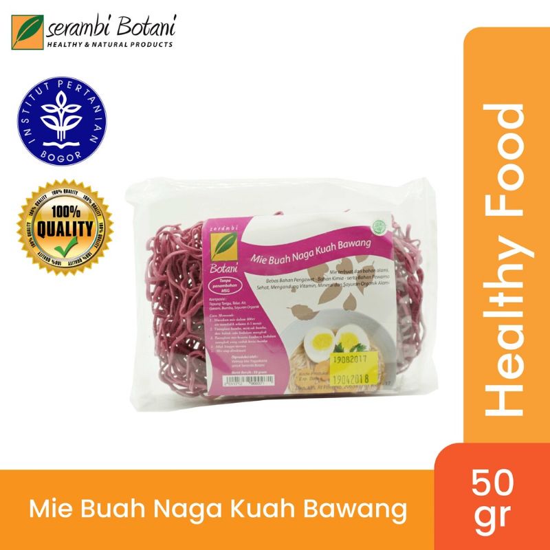 

Mie Buah Naga Rasa Bawang Non MSG Serambi Botani