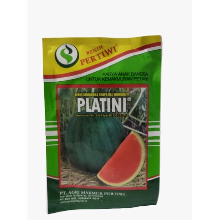 Benih/ Bibit Semangka Non Biji Platini Pertiwi @ 20 Gram