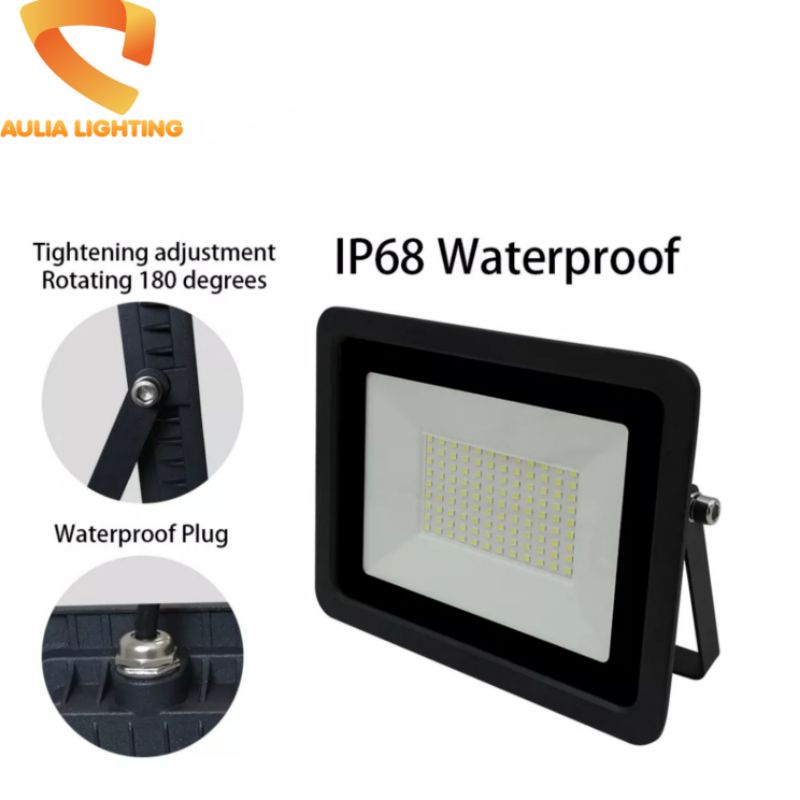 Lampu Sorot LED 10W 20W 30W 50W 100W Flood Light Outdoor Waterproof Tembak Taman Lapangan Hias Panggung Anti Air Hujan 10 20 Watt 30 50 100 Emico SNI