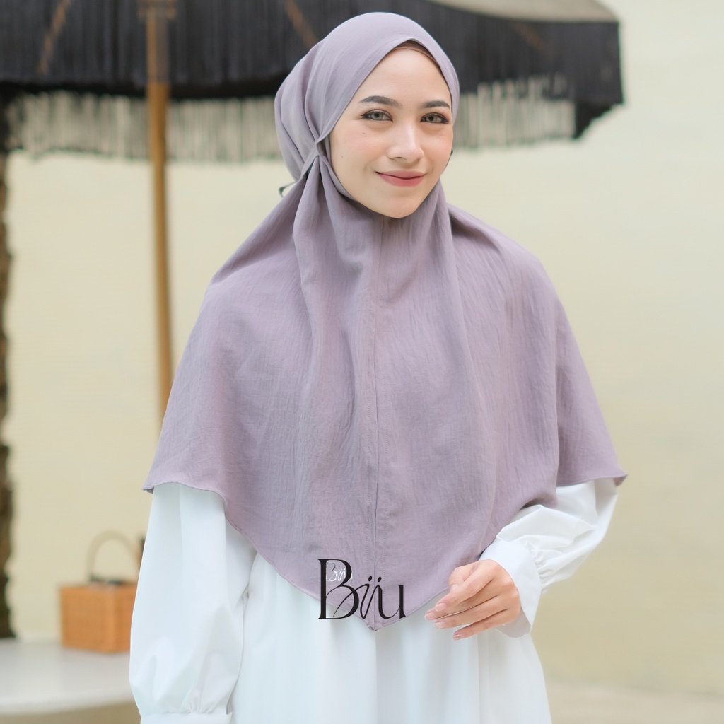 Biiu Hanna Bergo Instan | Hijab Instan Crinckle