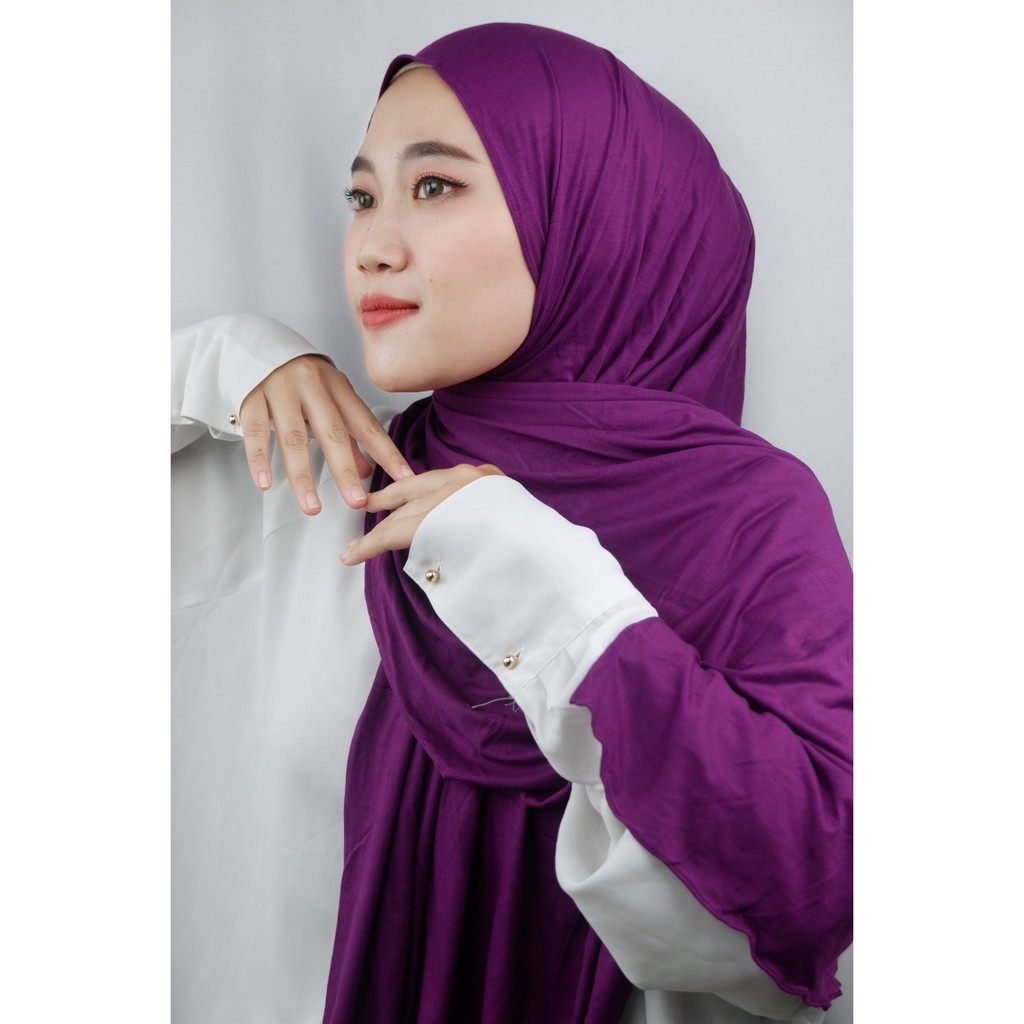 PASHMINA INSTAN KAOS /NARA INSTAN-Violet