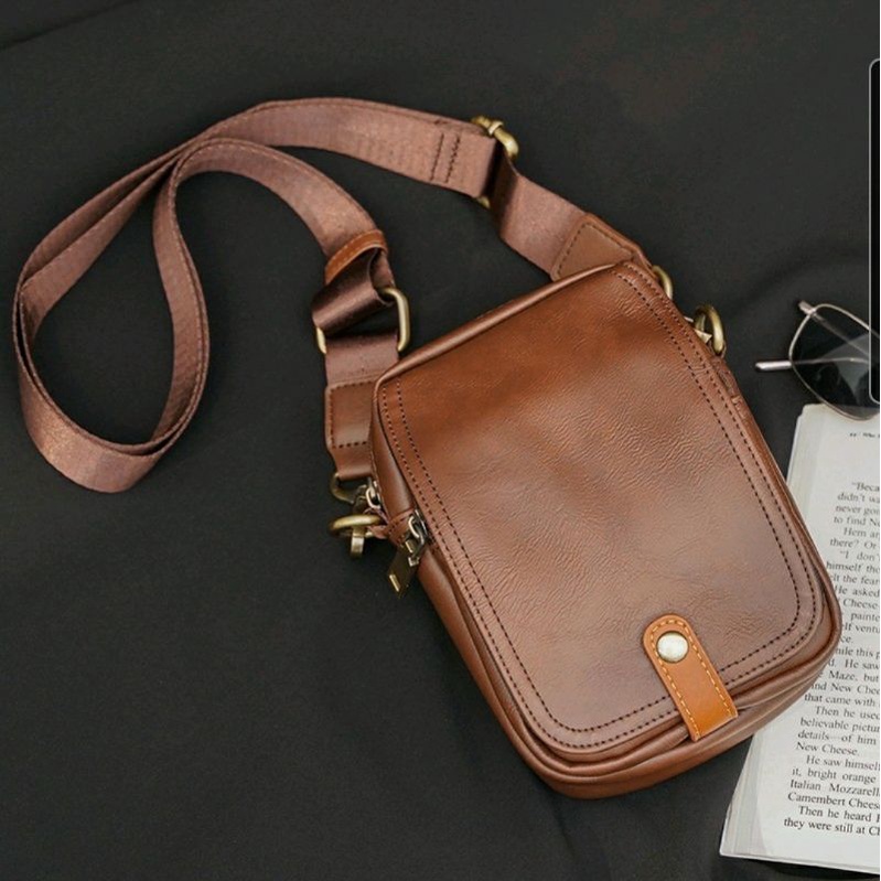 TAS SELEMPANG MINI SLING BAG KULIT PRIA (TSM06)
