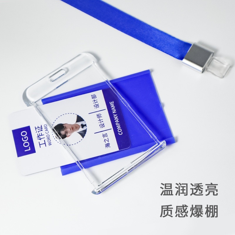 name tag Lanyrad id card holder ACRYLIC Kartu gantungan nama