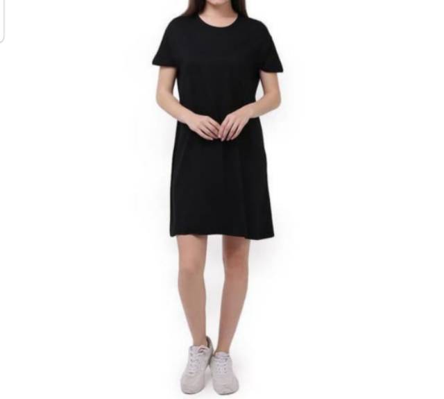 BH 165 Tokomeygrosir Dress Bahan Spandek Khusus Hitam XL