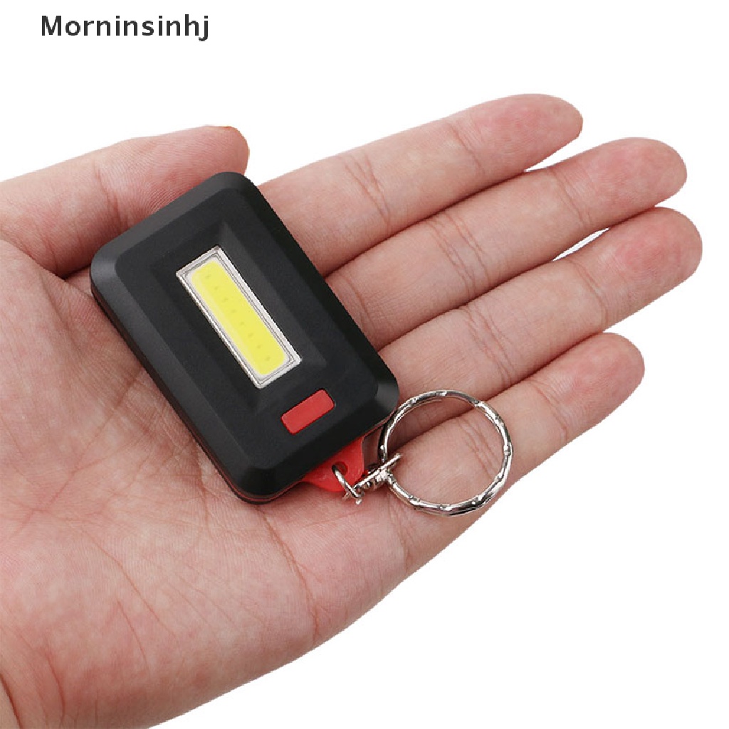 Mornin Senter LED COB Mini Portable Anti Air Dengan Gantungan Kunci Untuk Camping