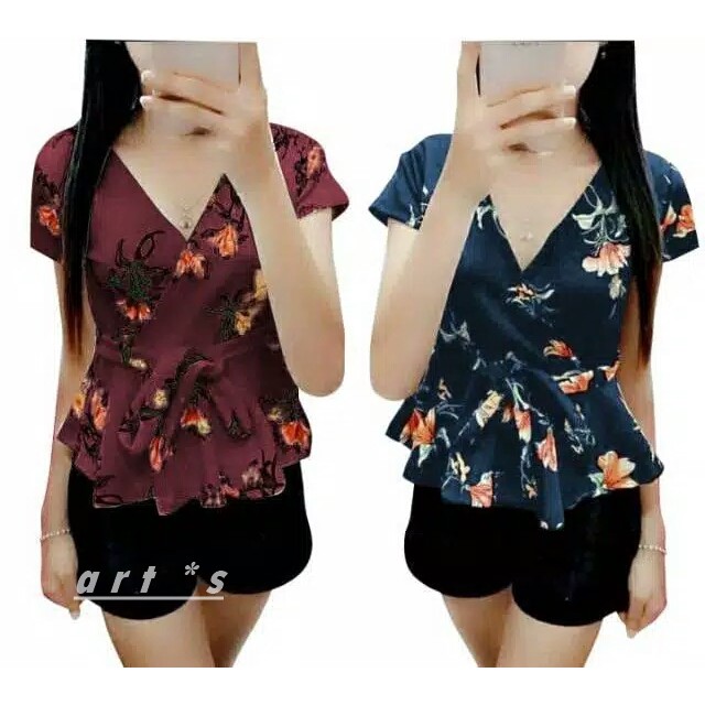 SHOPEE/PAKAIAN WANITA/ATASAN WANITA/BLOUSE WANITA/BLOUSE/BAJU WANITA/BAJU/BAJU PENDEK/ATASAN