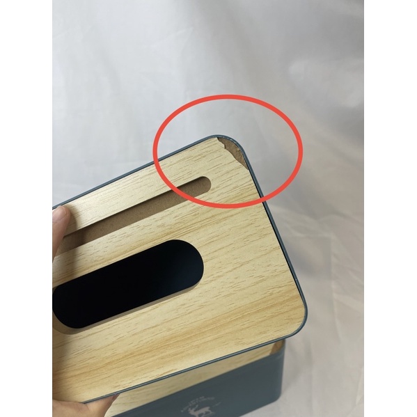 [OBRAL RIJEK] Kotak Tisu Kayu Tissue Box dengan Holder Smartphone - ZJ008