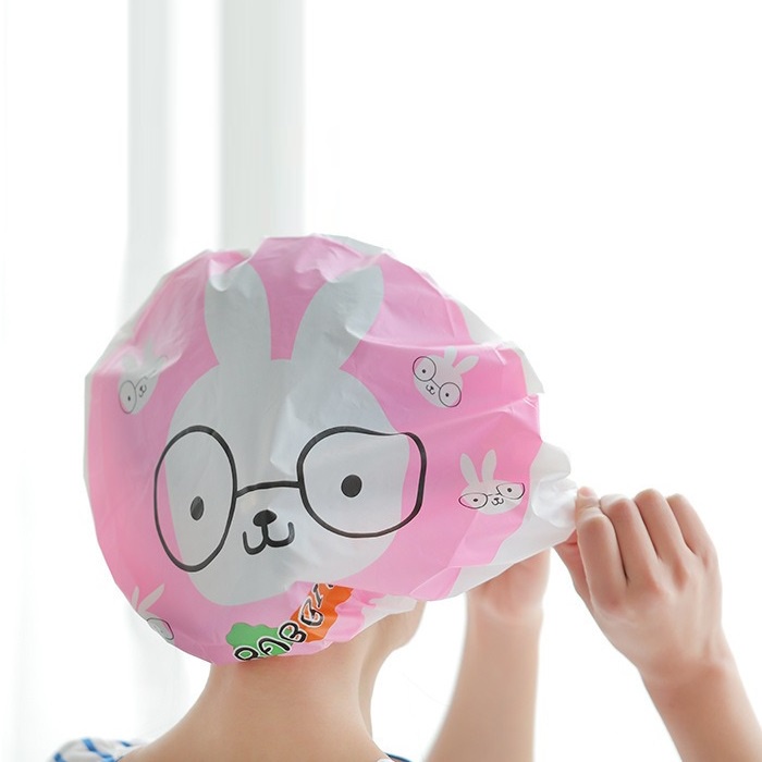 Shower Cap Topi Mandi Topi Keramas Karakter Cartoon Penutup Kepala Karakter Kartun