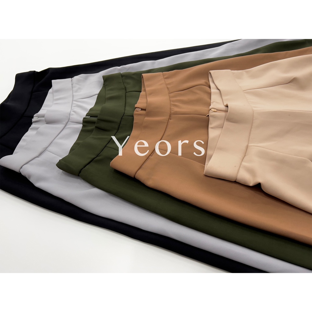 Yeors - Celana Murah Berkualitas Kulot Scuba Premium - Long Cullote Loui Pants - Korean Loose Pants Trousers Wanita - Loungewear - Celana Perempuan Murah Berkualitas