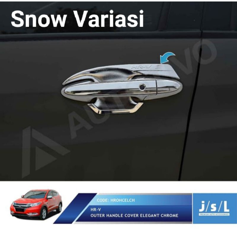 Honda HRV bingkai pintu mobil krom Outer handle elegant chrome full set JSL