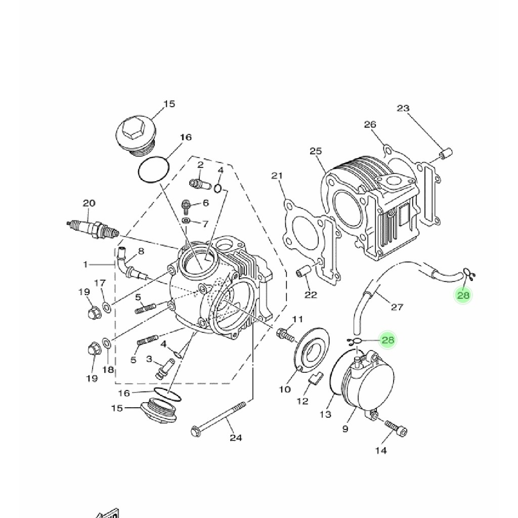 CLIP CLAMP KLEM SELANG HAWA UDARA NOUVO MIO LAMA SPORTY SMILE SOUL FINO KARBU ORIGINAL YGP 90467-09006