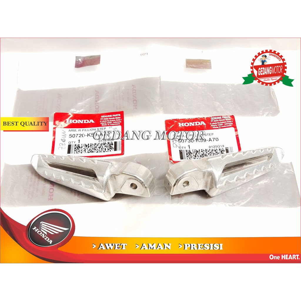 FOOTSTEP PIJAKAN BELAKANG NEW VARIO 150 LED 125 LED KANAN KIRI SET ORI