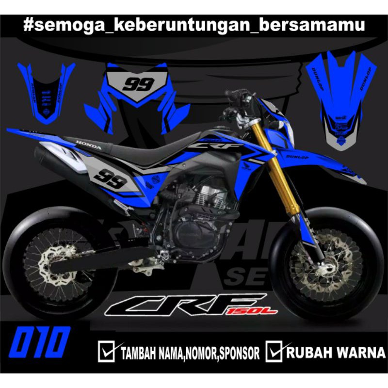 Sticker setiker stiker decal CRF 150 L (010) minimalis Fullbody-Dekal stiker Trail Supermoto