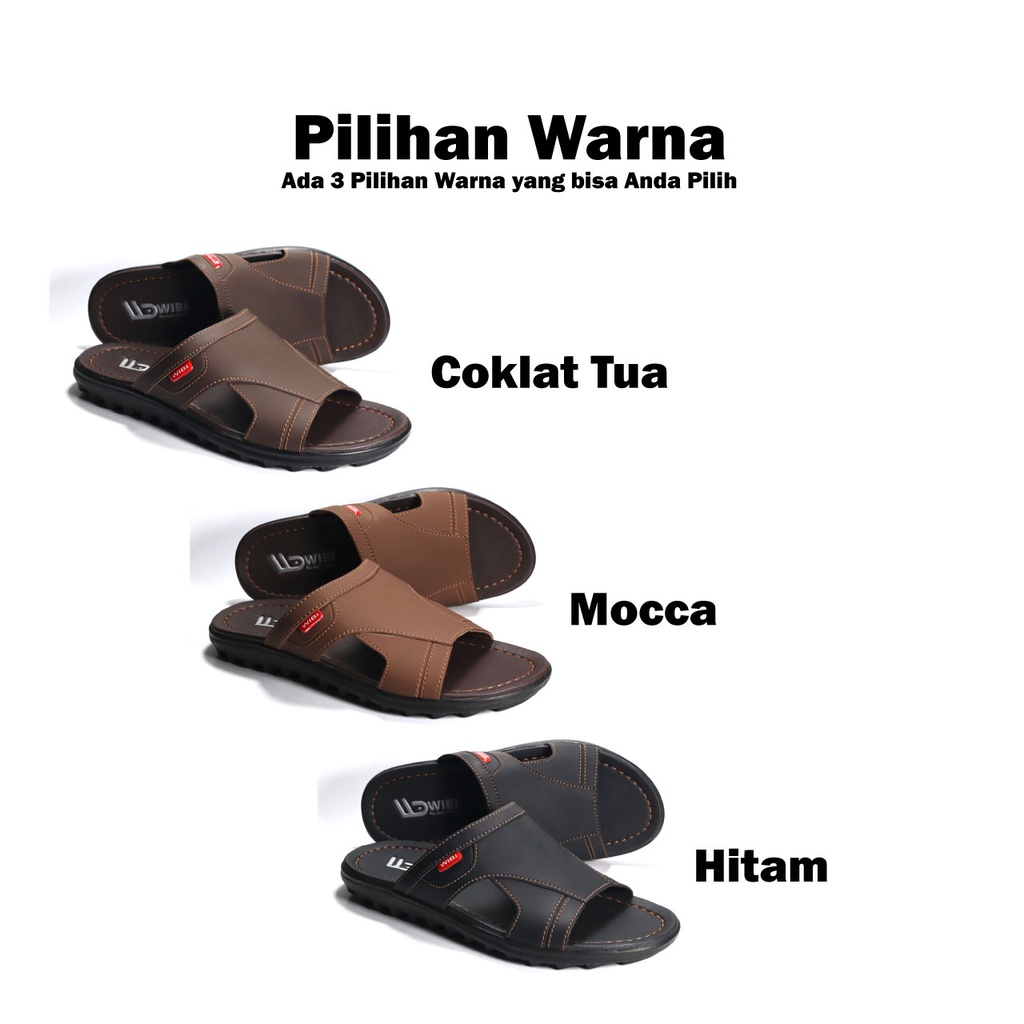 AFLAH X WIBI Sandal Kulit Pria Slide Casual S12