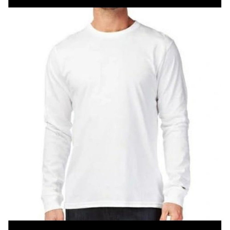 KAOS TANGAN PANJANG HITAM PUTIH - KAOS POLOS KATUN