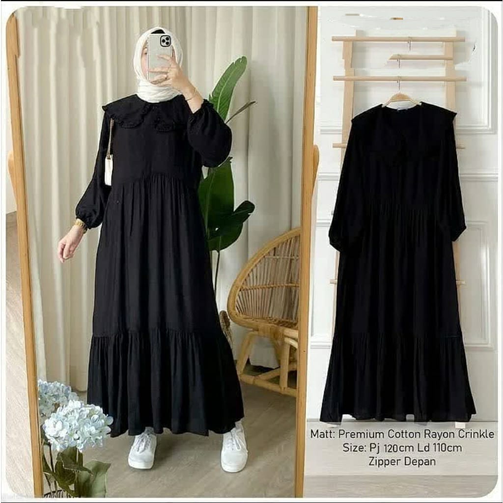 ISSOKA DRESS || MIDI DRESS WANITA JUMBO || MIDI DRESS CRINCLE PREMIUM || MIDI DRESS TERBARU 2022 || MIDI DRESS || MIDI DRESS RESLETING DEPAN TERBARU BUSUI ||  BISA COD || IZDIHAAR OLSHOP