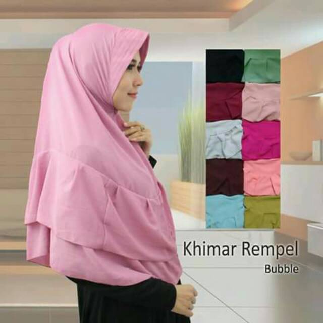 Hijab khimar bergo rampel besar jumbo pet grosir ecer tanah abang kudus bandung