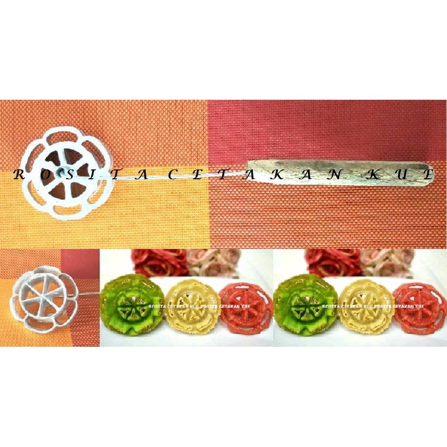 Rosita Cetakan Kue Kembang Goyang Mawar Tumpuk