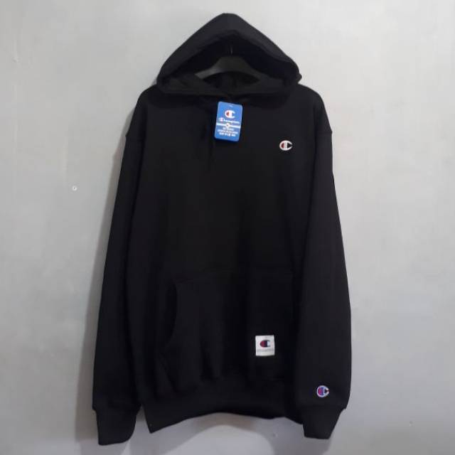 Jaket Hoodie Champion Premium Hitam