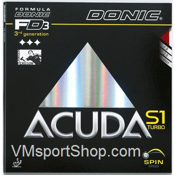 Donic Acuda S1 Turbo - Karet Rubber Bet Bat Pingpong Tenis Meja
