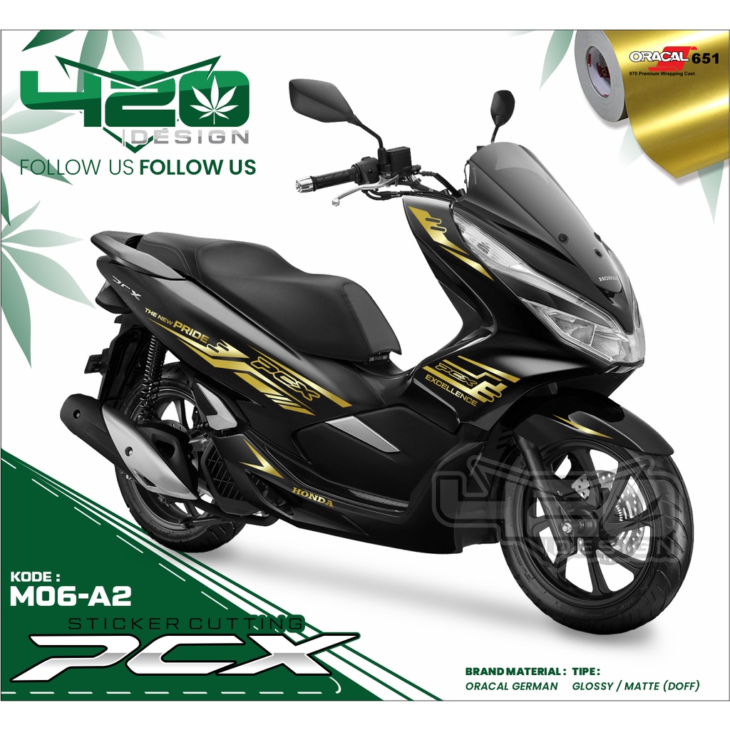 Aksesoris stiker cutting body pcx - Cutting striping HONDA PCX 150 series - Cutting stiker pcx custo