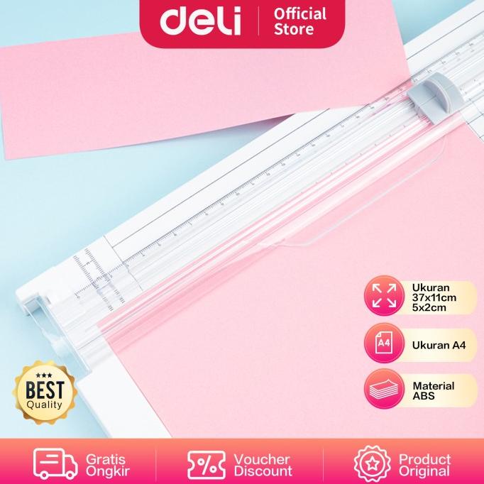 

PROMO SPESIAL Deli Small Paper Trimmer Portable/ Pemotong Kertas Kecil A4 A5 14251
