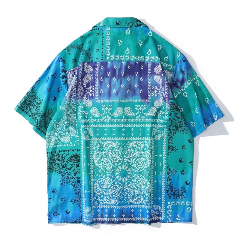 KEMEJA TYE DIE ABSTRAK IMPORT PRIA KOREA JEPANG HAWAI AMERIKA ORIGINAL M-2XL HN16