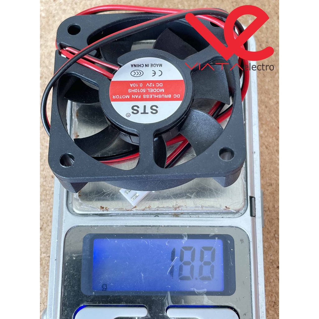 FAN DC 12V 5cm BRUSHLESS FAN KIPAS DC 5x5cm TEBAL COOLING EXHAUST 5cm KIPAS PENDINGIN 50mm 5 x 5cm 0.10A