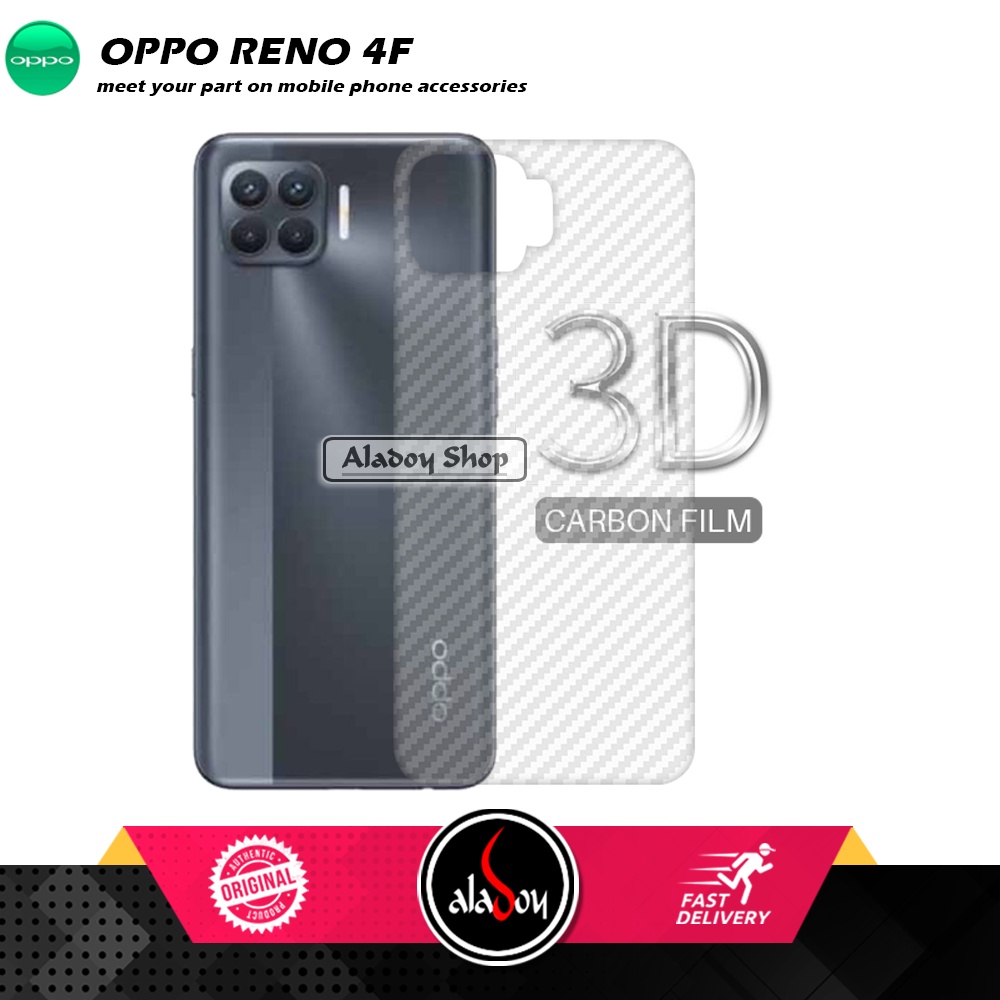 Case OPPO RENO 4F Armor Fusion Transparent Casing Free Skin Carbon 3D