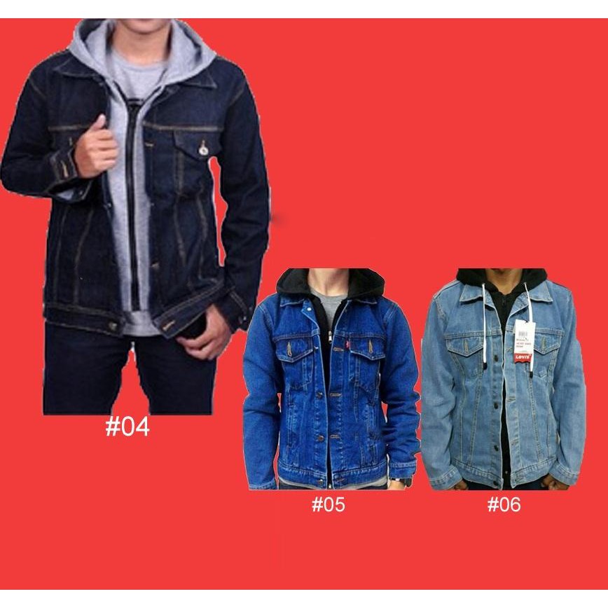 Jaket Jeans Hoodie Jaket Jeans Pria Jumbo Jaket Jeans Denim