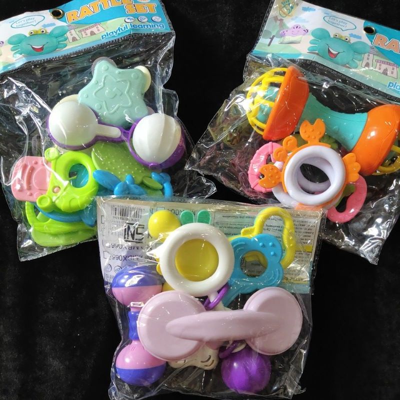 Hemat Mainan Bayi Teether Rattle Set Lucu Baby Play set