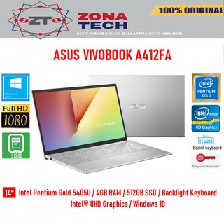 LAPTOP ASUS VIVOBOOK A412FA - INTEL PENTIUM GOLD 5405U