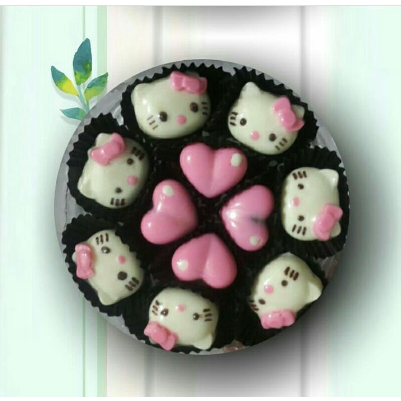 

cokelat praline motif hello kitty dan love toples 250 gram